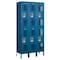 Salsbury Industries Wardrobe Locker, 36" W, 15" D, 78" H, (3) Wide, (6) Openings, Blue 72365BL-U - alternate 1